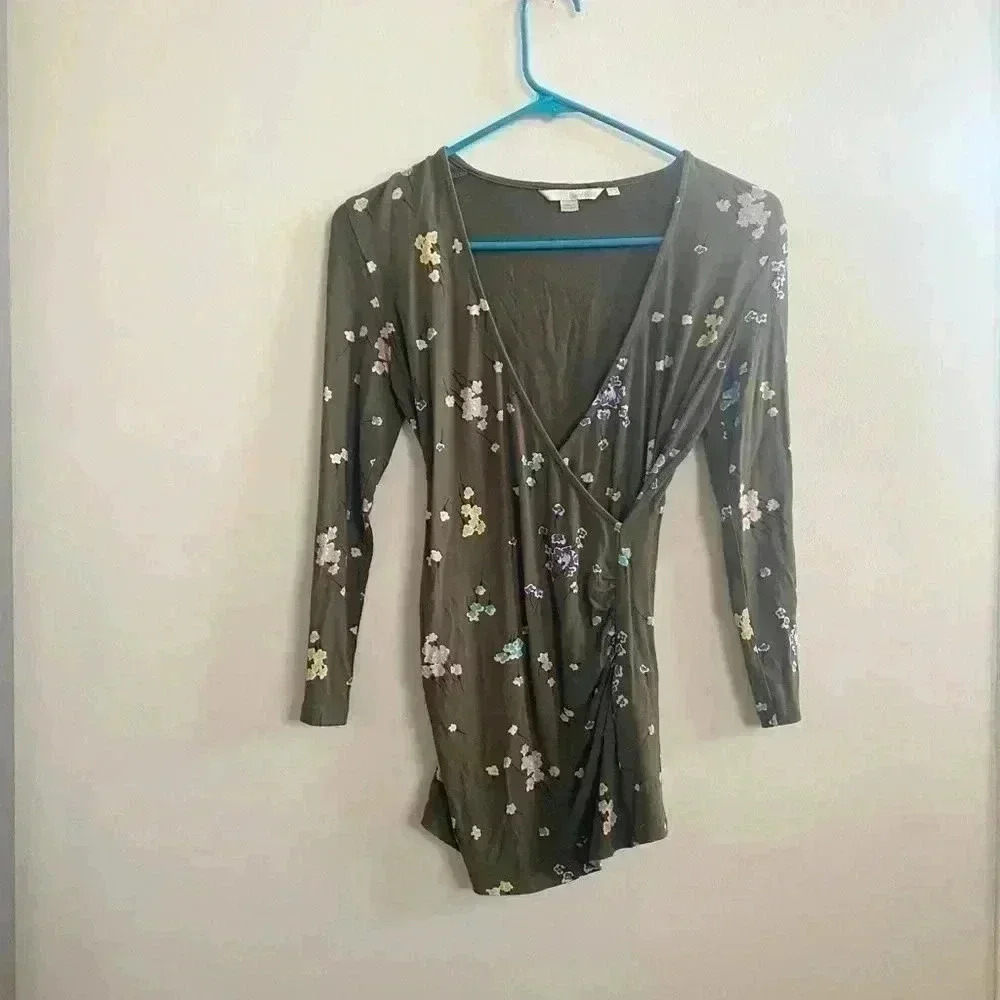 Boden‎ floral faux wrap top 2